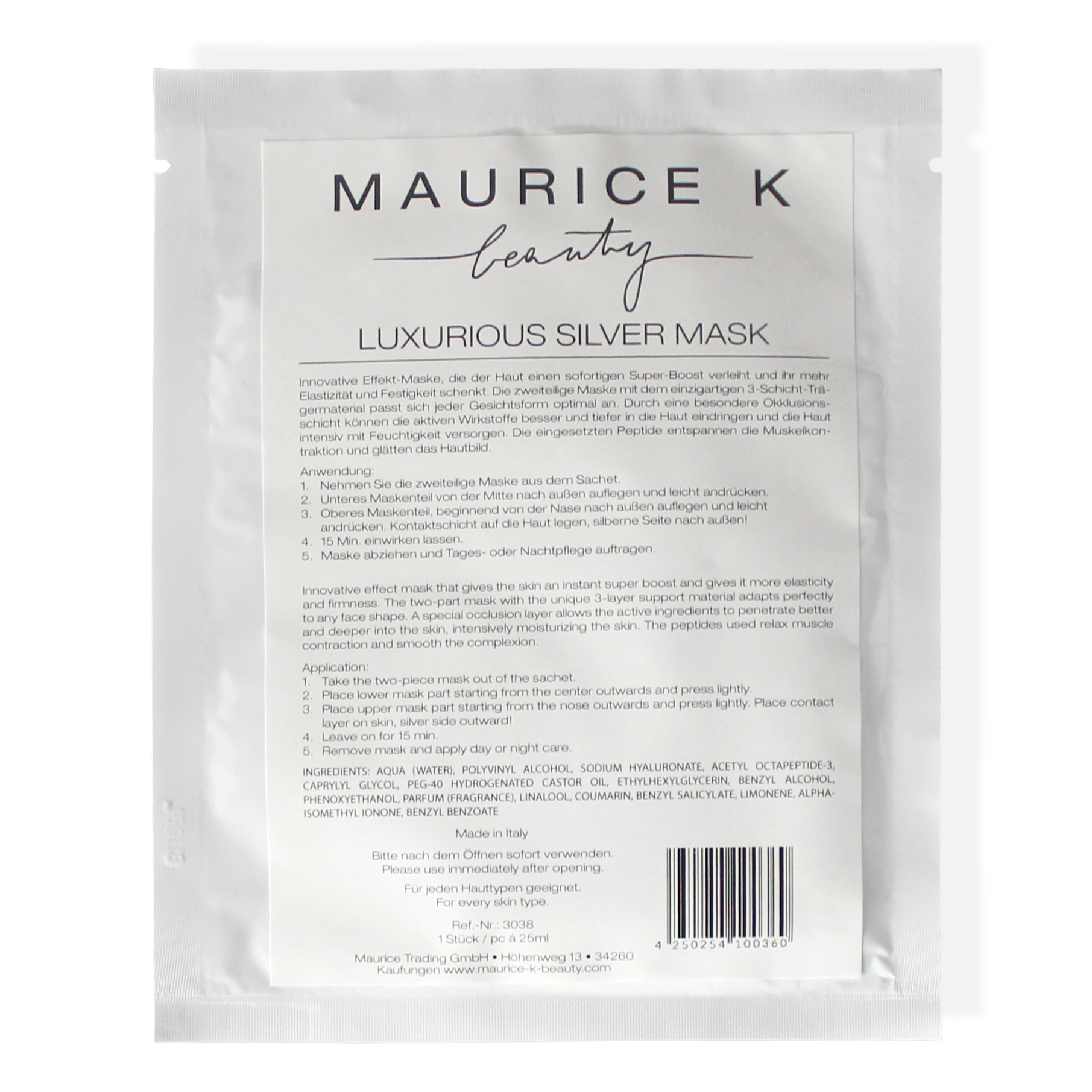 Maurice K Beauty Luxurious Silver Mask 1 Stück